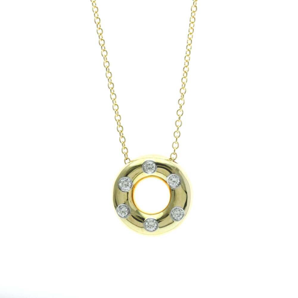 TIFFANY 18k Gold Diamond Necklace